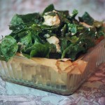 Blind Baked Filo with Spinach Mixture