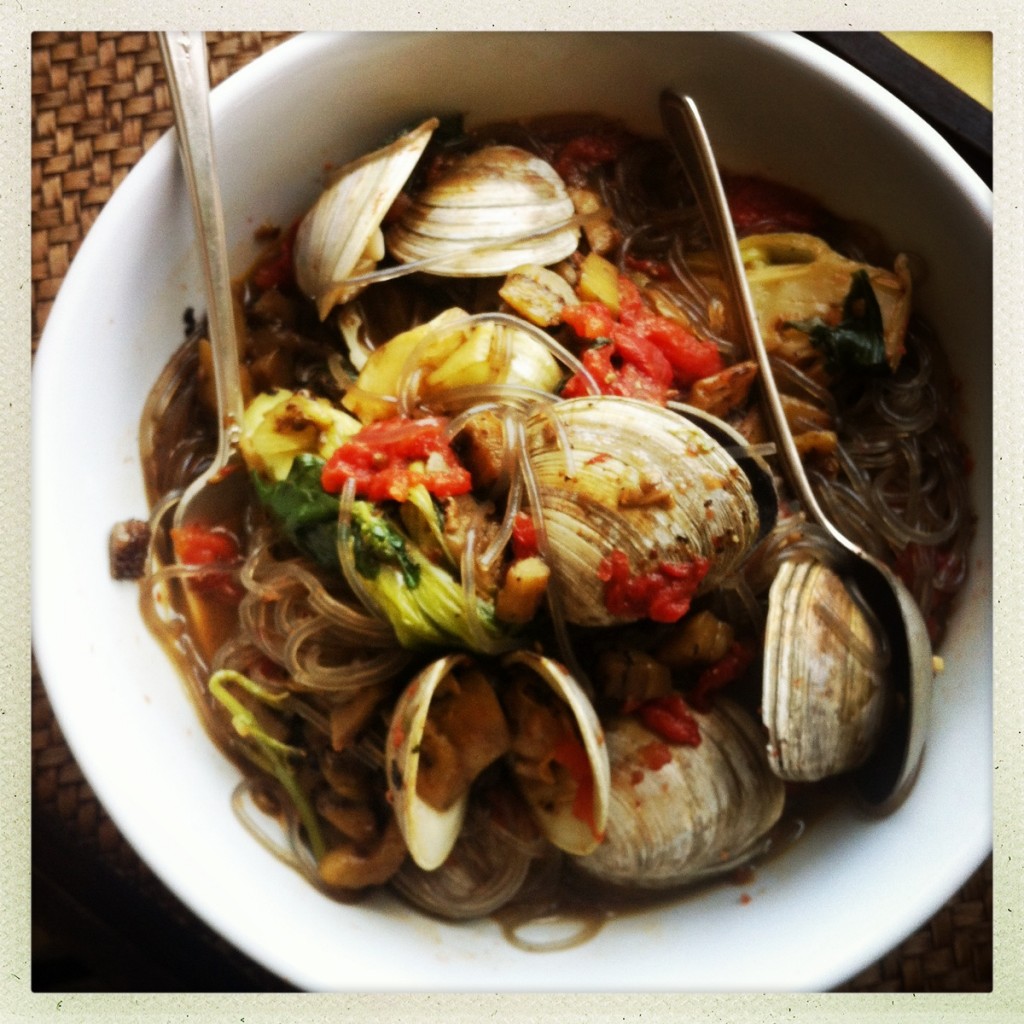Freelancer's Clam 'n Noodle Lunch